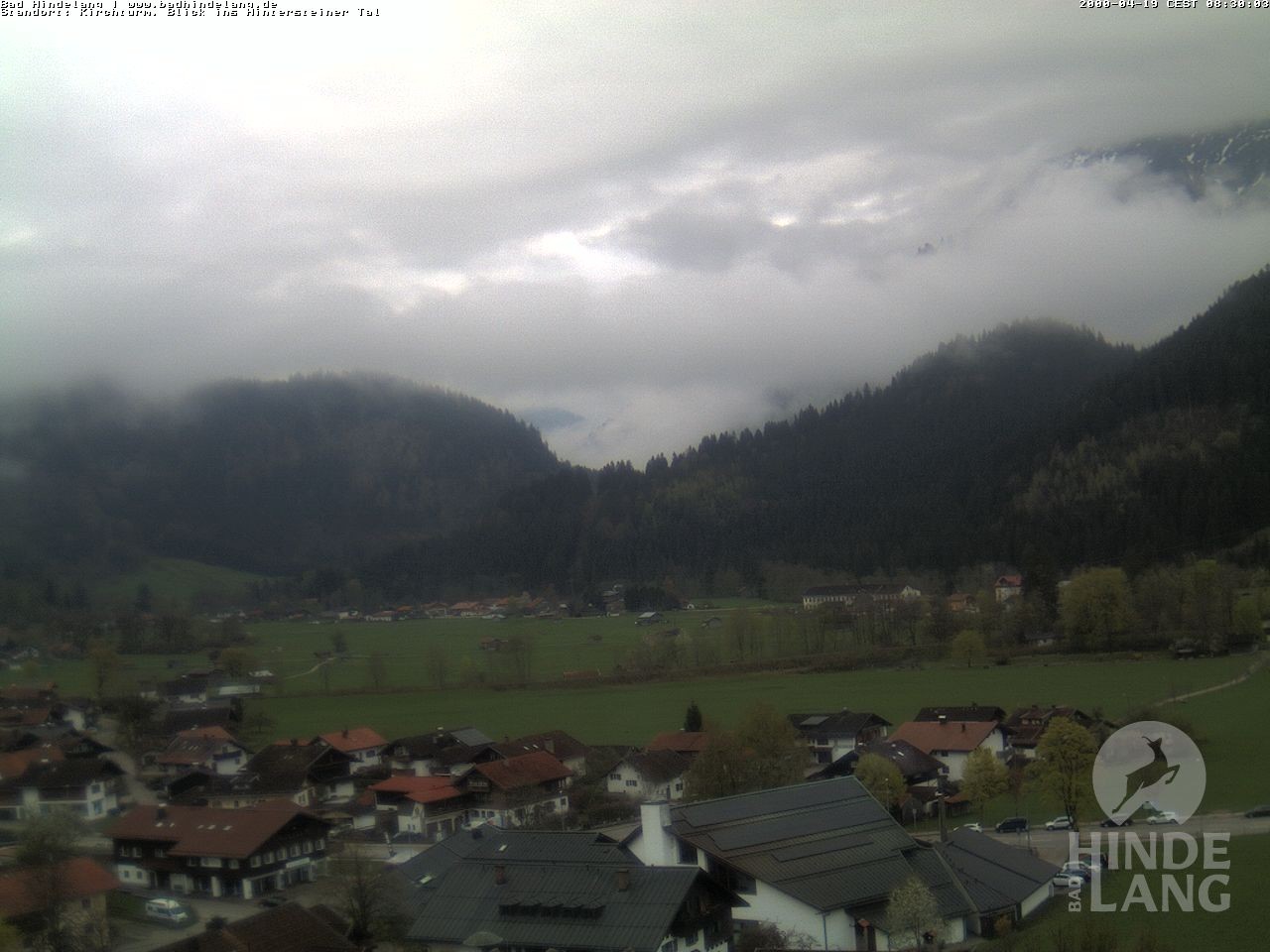 Archived image Webcam View of the church Bad Hindelang