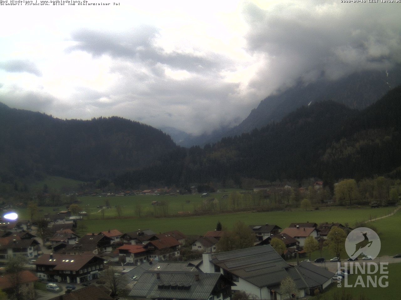 Archived image Webcam View of the church Bad Hindelang