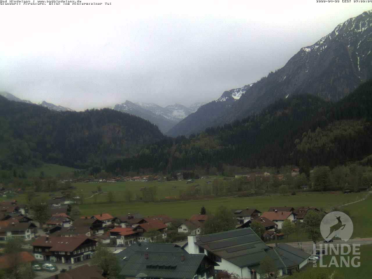 Archiv Foto Webcam Kirchturmblick Richtung Hintersteiner Tal