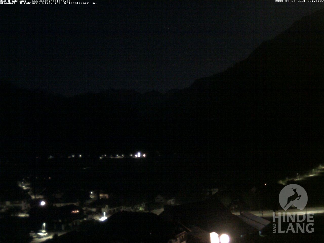Archiv Foto Webcam Kirchturmblick Richtung Hintersteiner Tal