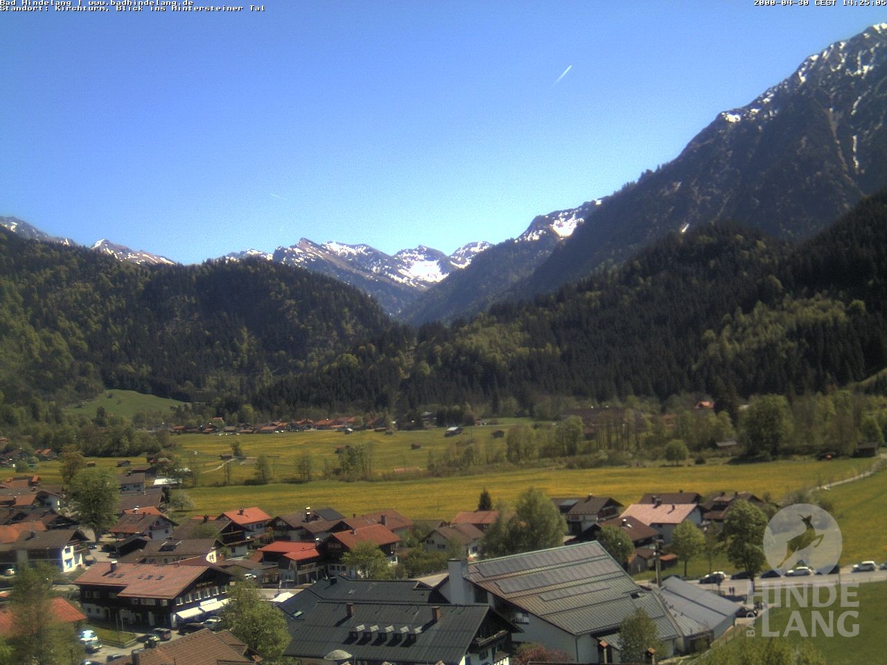 Archiv Foto Webcam Kirchturmblick Richtung Hintersteiner Tal