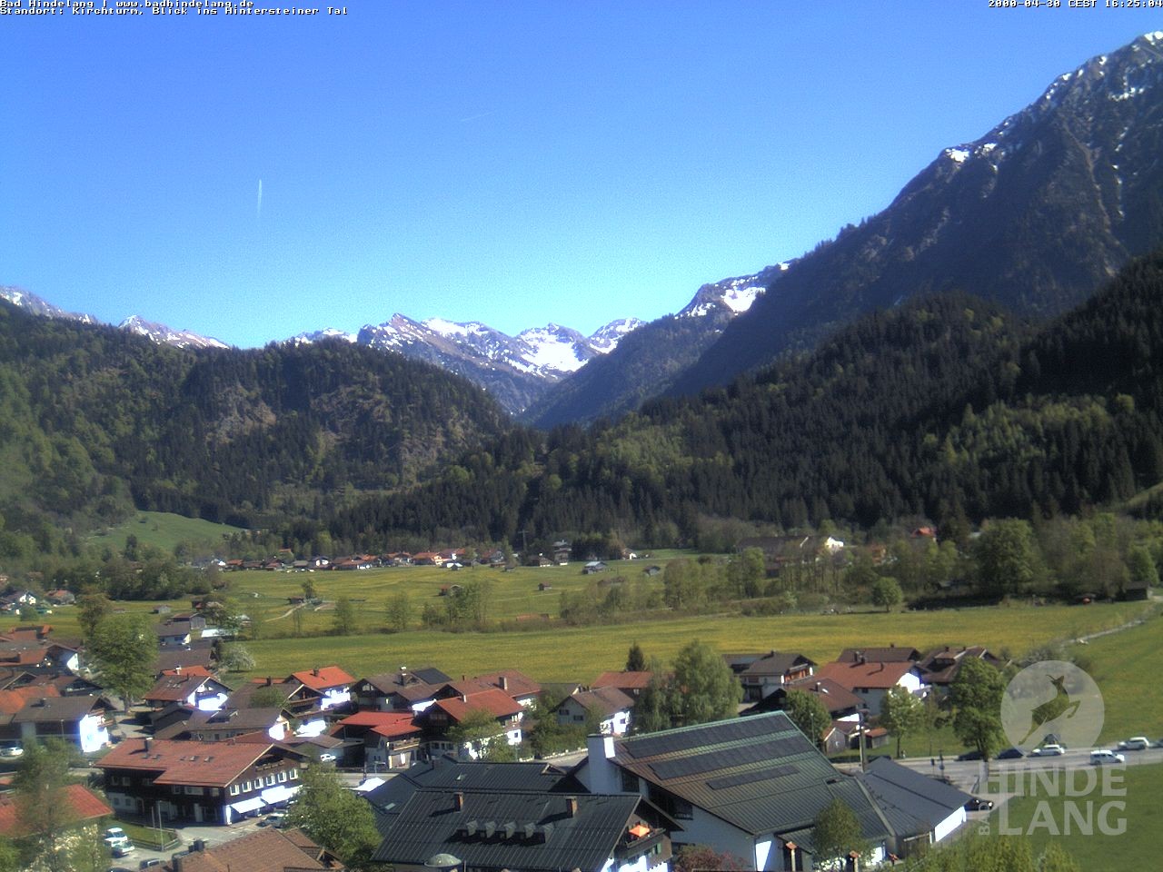 Archiv Foto Webcam Kirchturmblick Richtung Hintersteiner Tal