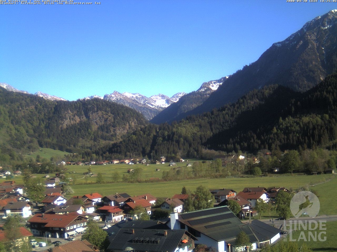 Archiv Foto Webcam Kirchturmblick Richtung Hintersteiner Tal