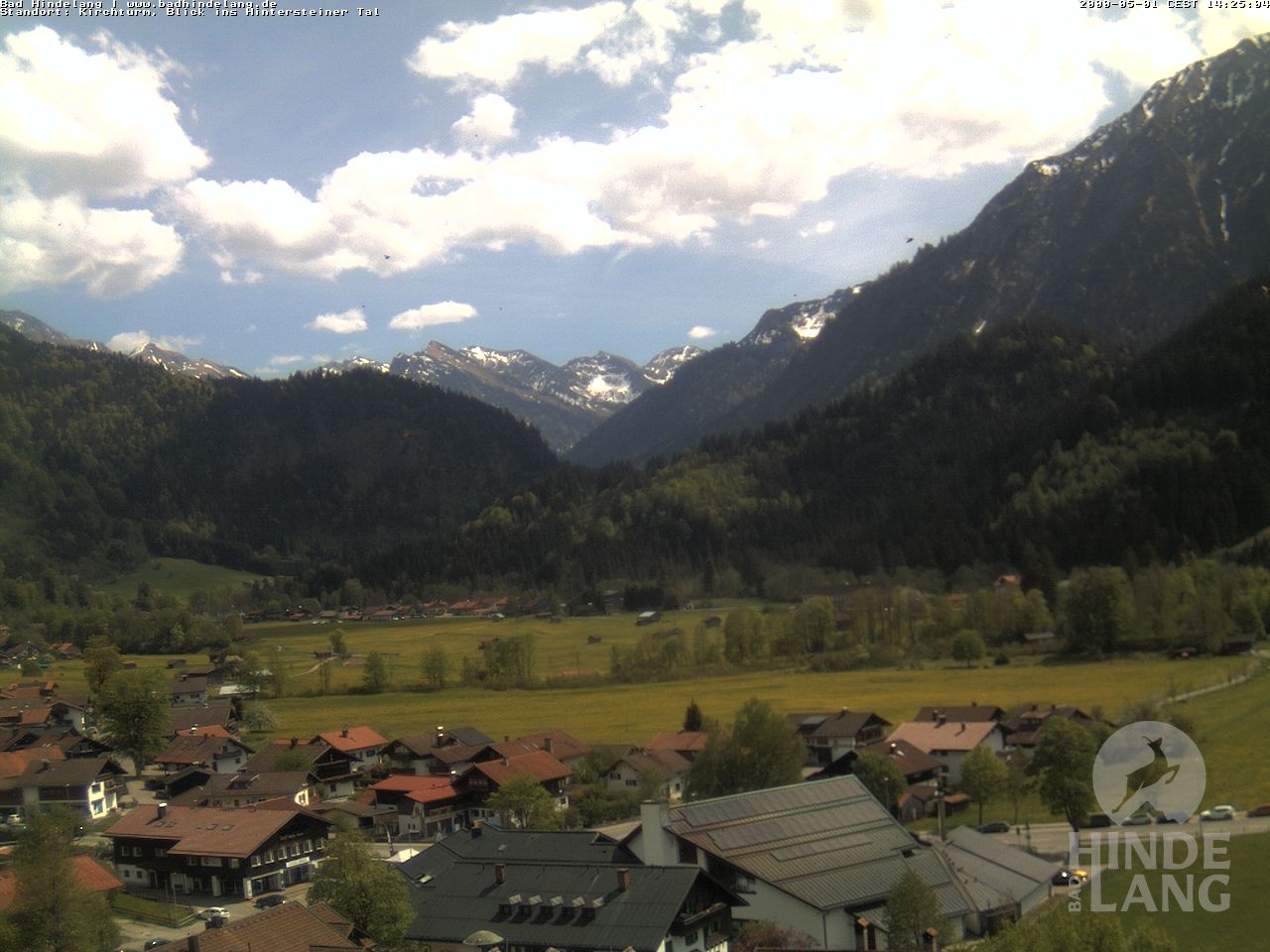 Archiv Foto Webcam Kirchturmblick Richtung Hintersteiner Tal