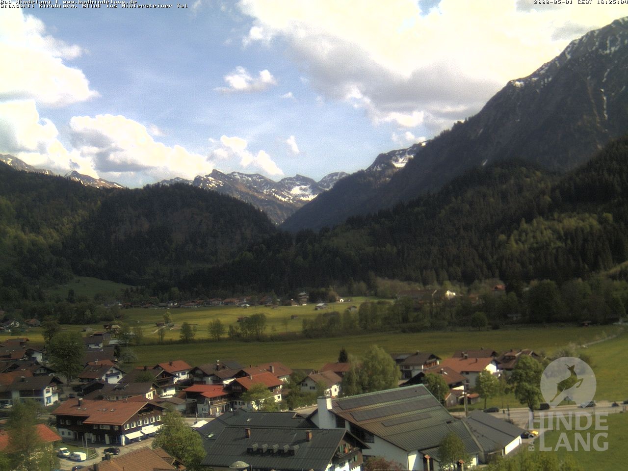 Archiv Foto Webcam Kirchturmblick Richtung Hintersteiner Tal