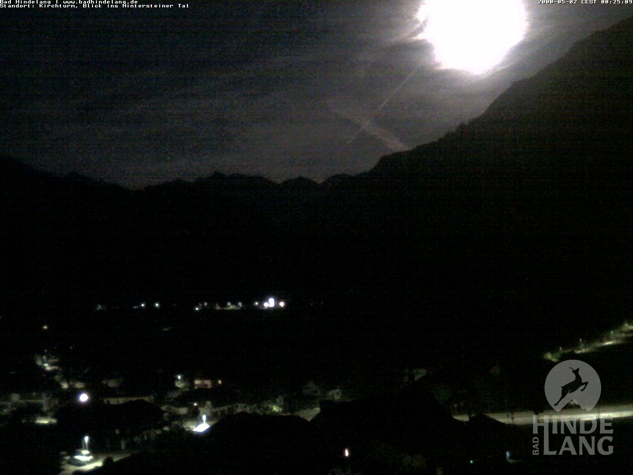 Archiv Foto Webcam Kirchturmblick Richtung Hintersteiner Tal