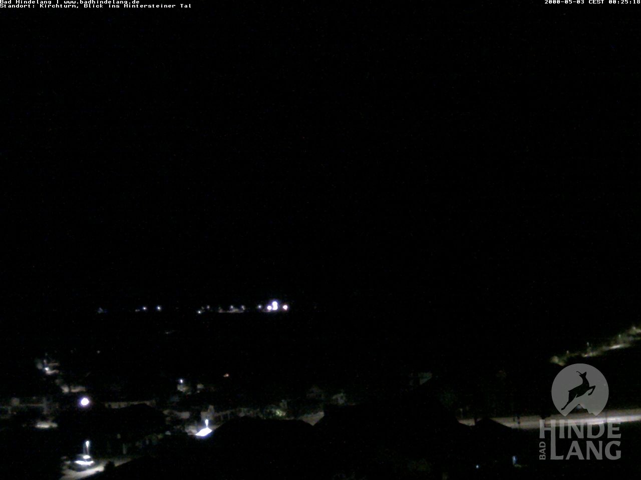 Archiv Foto Webcam Kirchturmblick Richtung Hintersteiner Tal