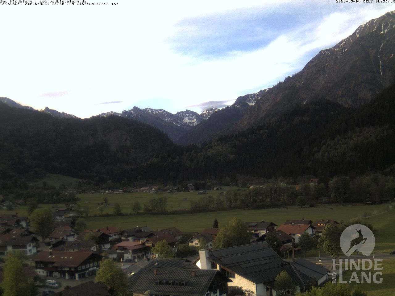 Archived image Webcam View of the church Bad Hindelang