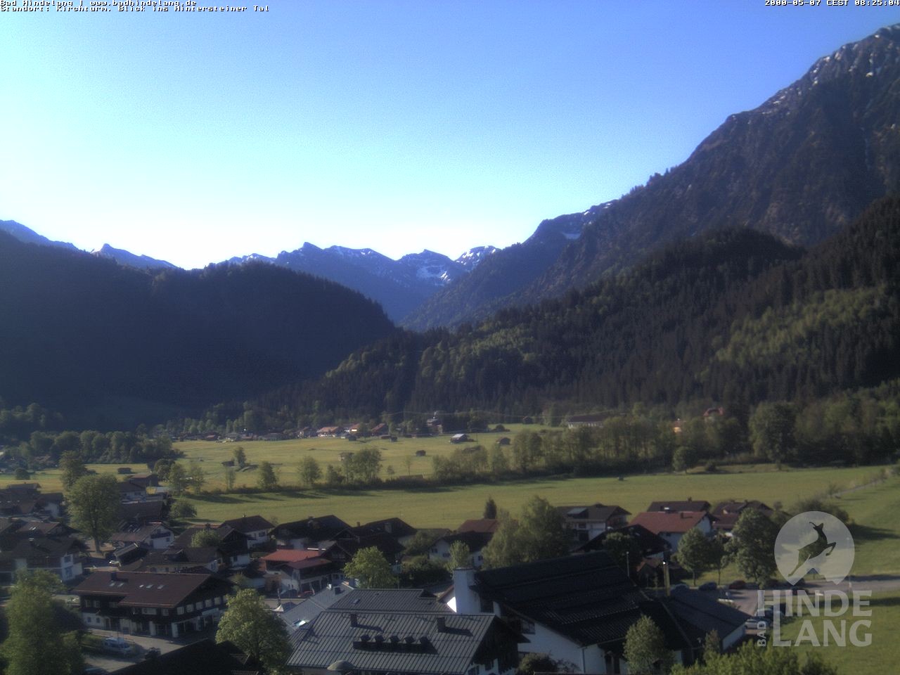 Archiv Foto Webcam Kirchturmblick Richtung Hintersteiner Tal