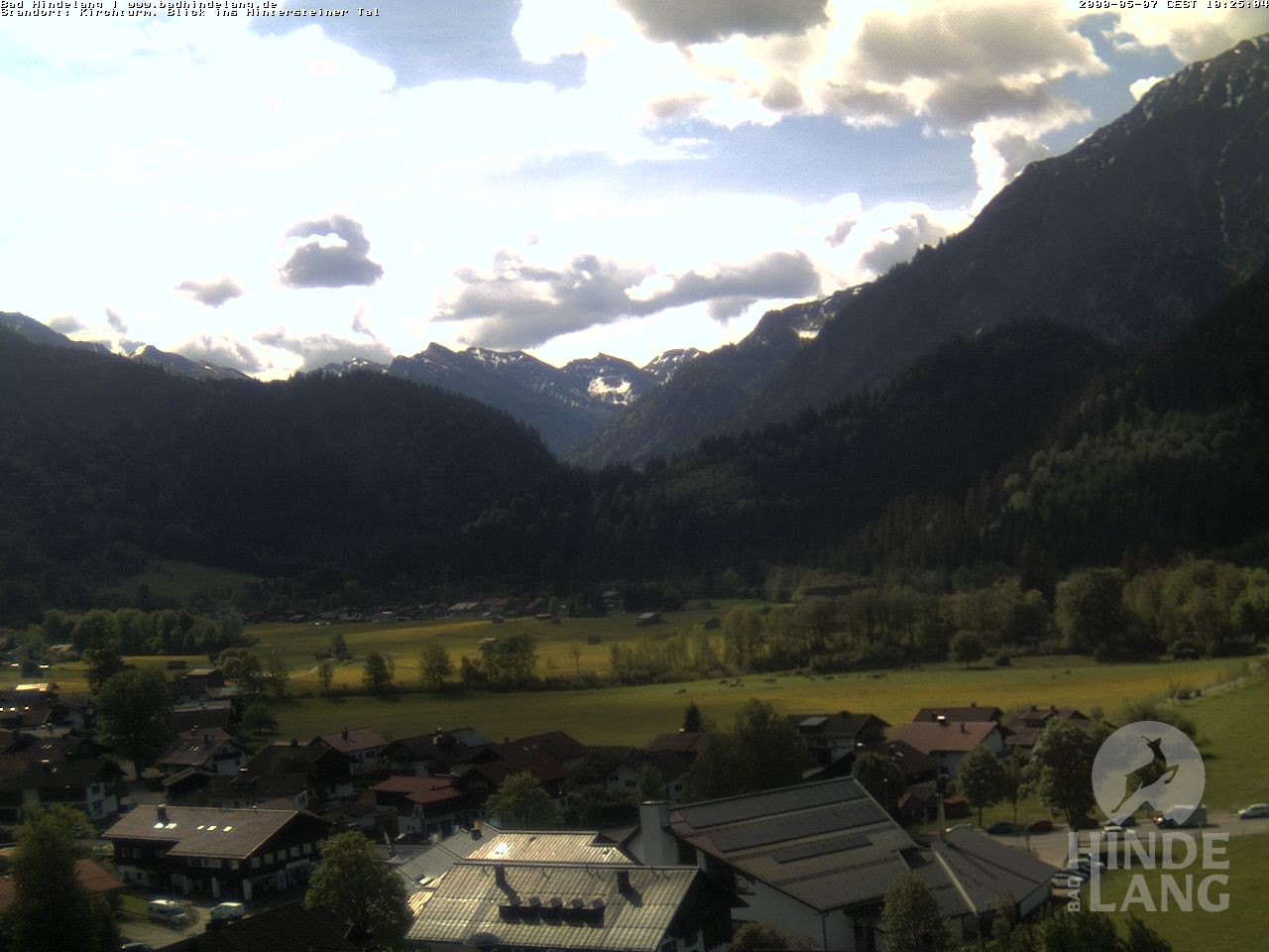 Archiv Foto Webcam Kirchturmblick Richtung Hintersteiner Tal
