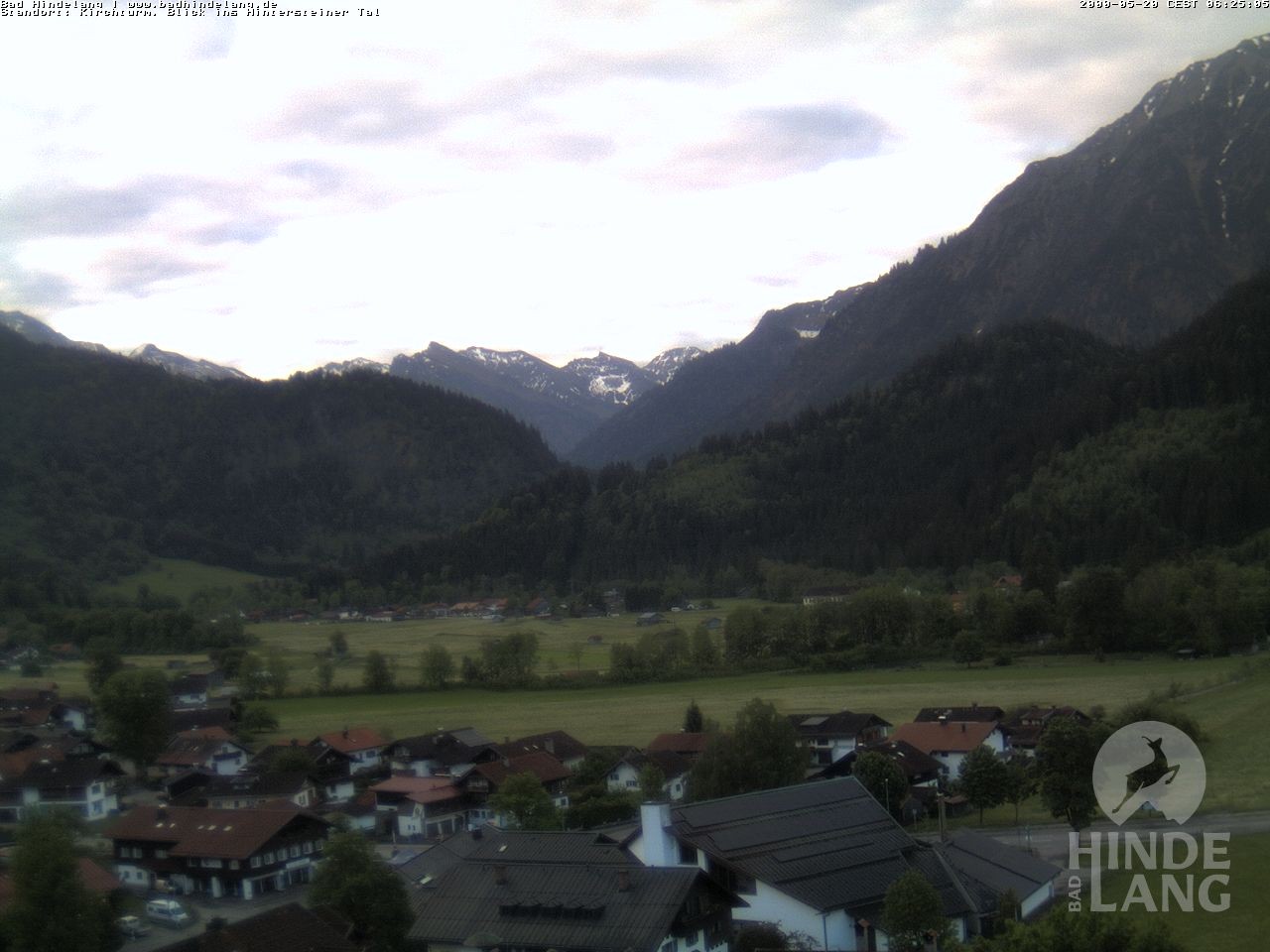 Archived image Webcam View of the church Bad Hindelang