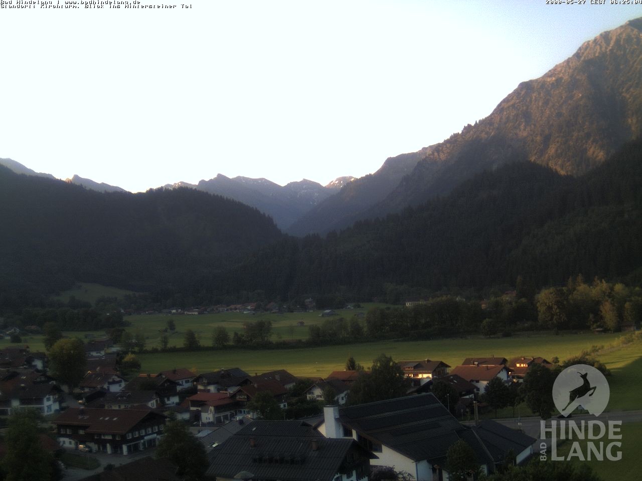 Archived image Webcam View of the church Bad Hindelang