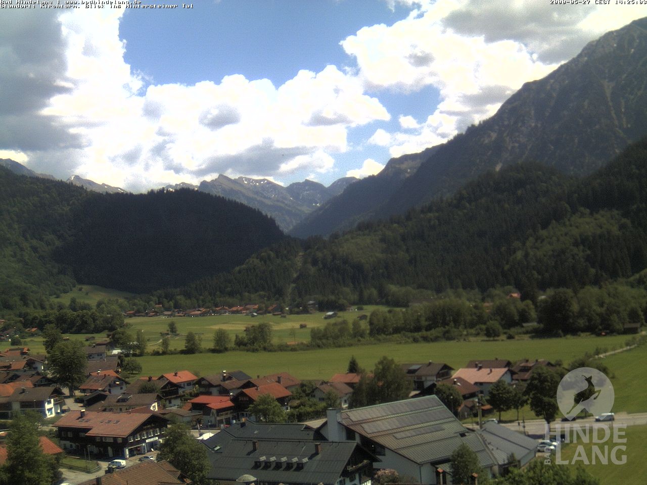 Archiv Foto Webcam Kirchturmblick Richtung Hintersteiner Tal