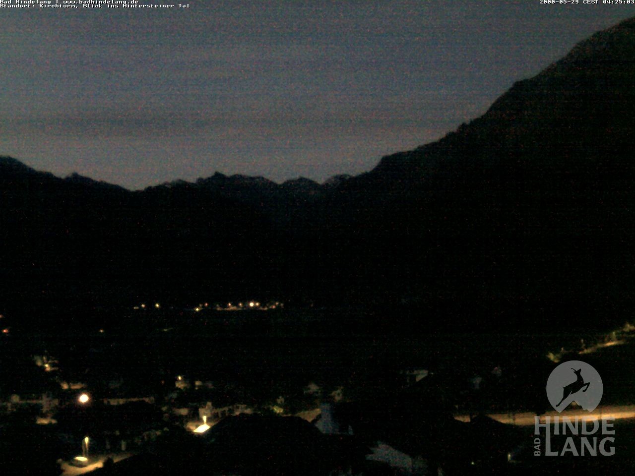 Archiv Foto Webcam Kirchturmblick Richtung Hintersteiner Tal