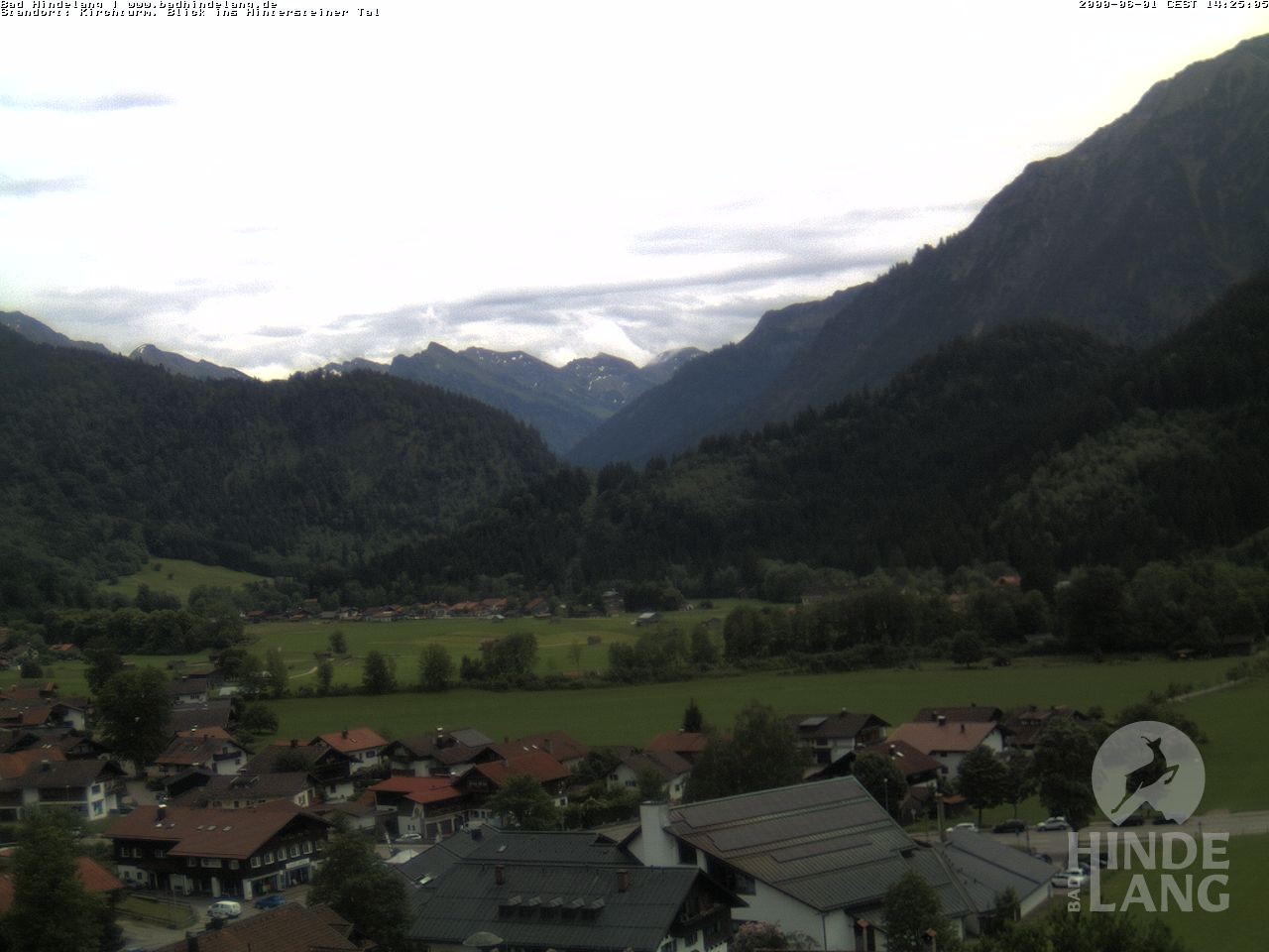 Archiv Foto Webcam Kirchturmblick Richtung Hintersteiner Tal