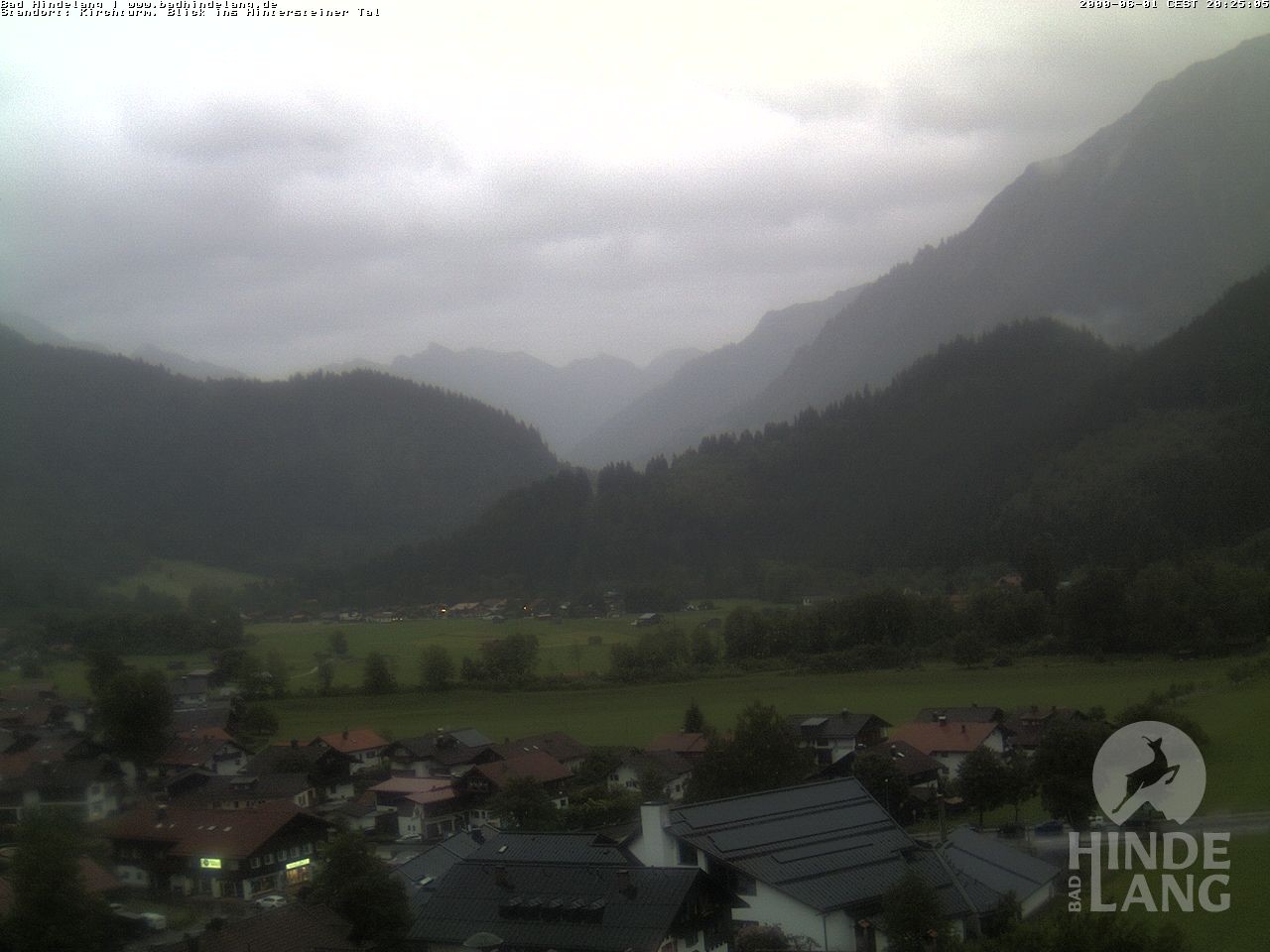 Archiv Foto Webcam Kirchturmblick Richtung Hintersteiner Tal
