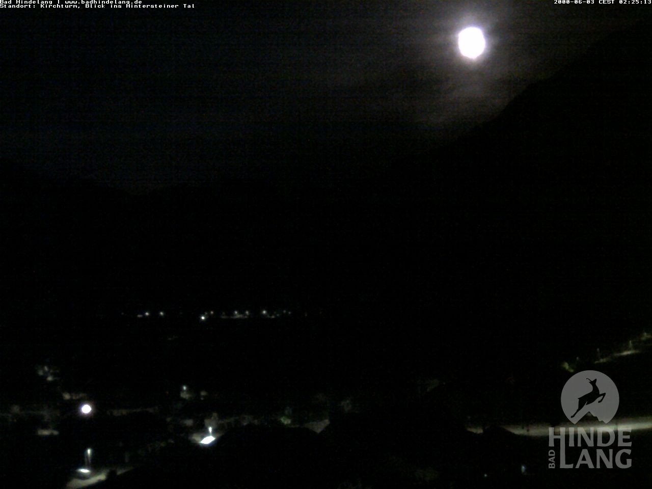 Archiv Foto Webcam Kirchturmblick Richtung Hintersteiner Tal