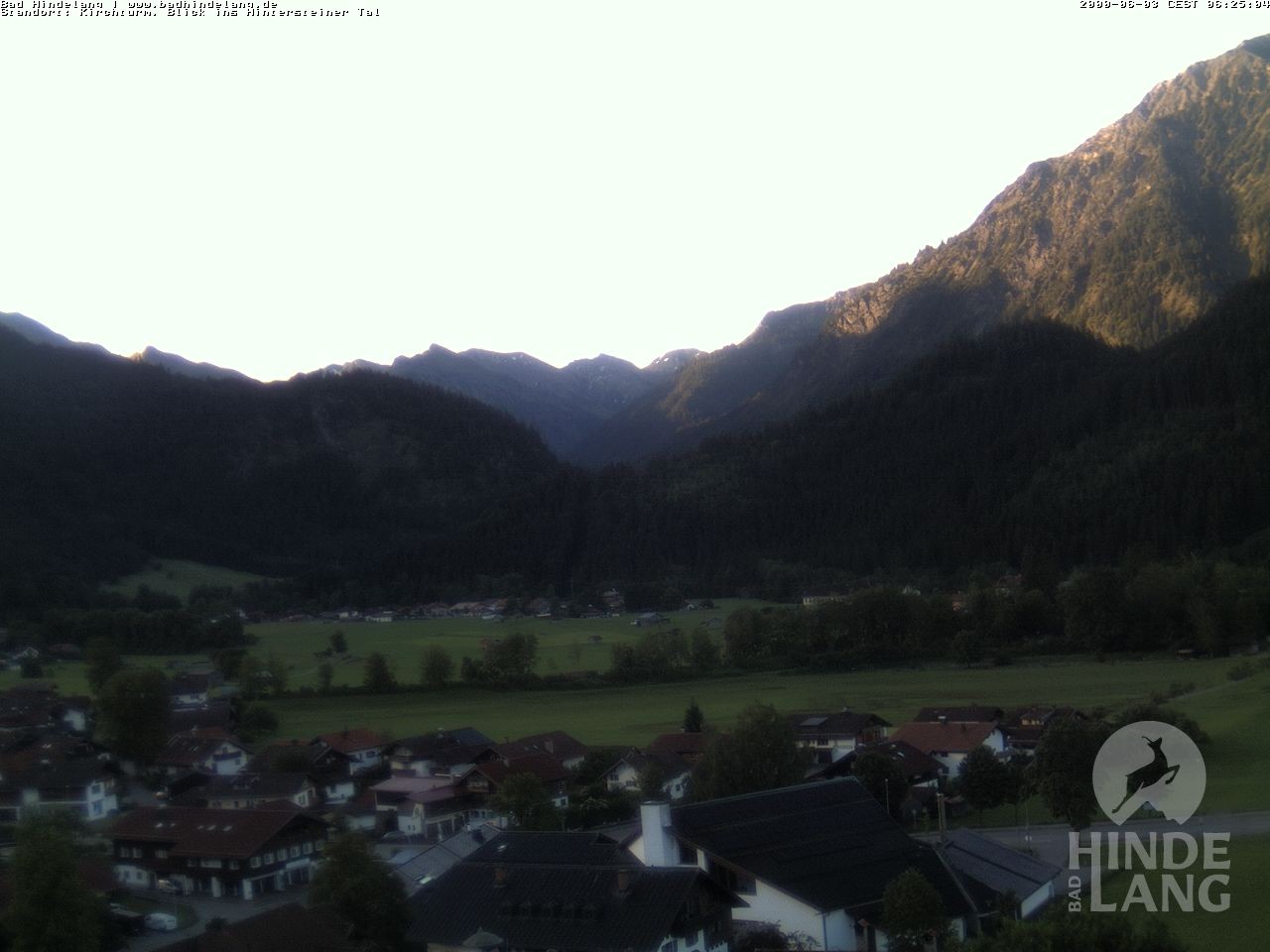 Archiv Foto Webcam Kirchturmblick Richtung Hintersteiner Tal