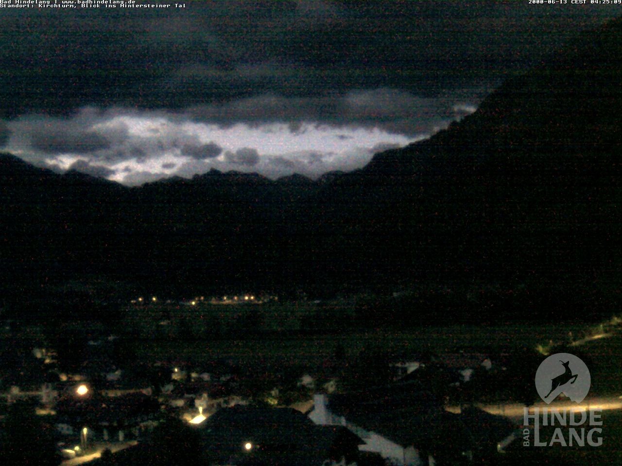 Archiv Foto Webcam Kirchturmblick Richtung Hintersteiner Tal