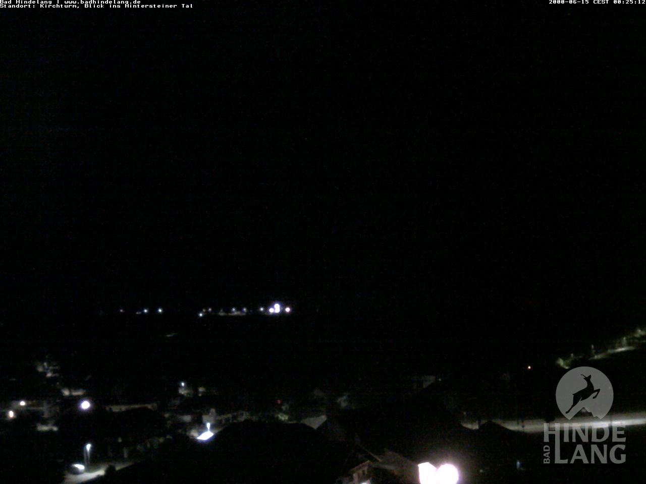 Archiv Foto Webcam Kirchturmblick Richtung Hintersteiner Tal