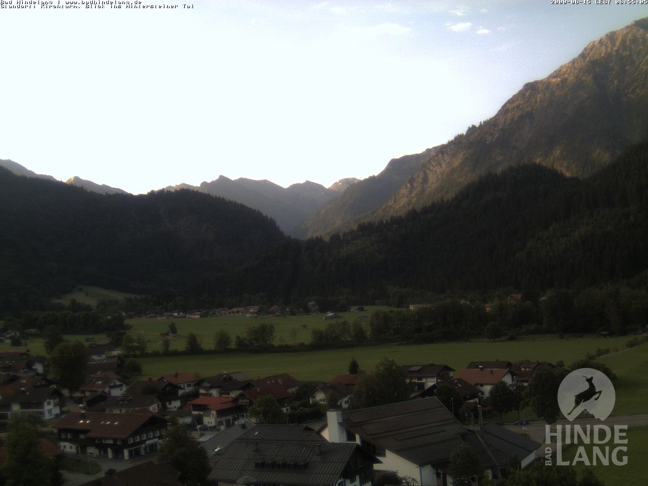 Archiv Foto Webcam Kirchturmblick Richtung Hintersteiner Tal