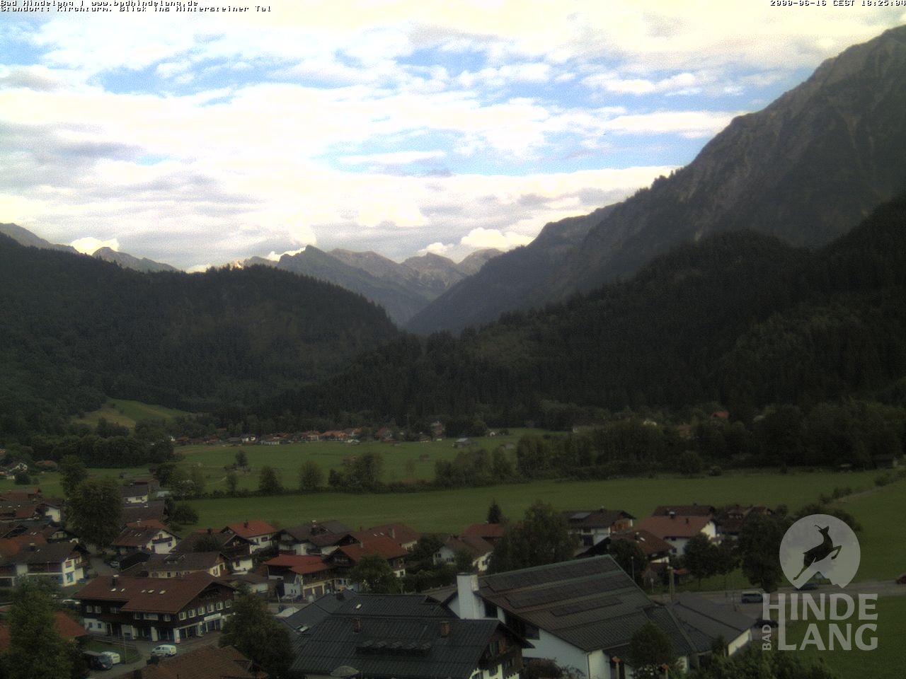 Archiv Foto Webcam Kirchturmblick Richtung Hintersteiner Tal
