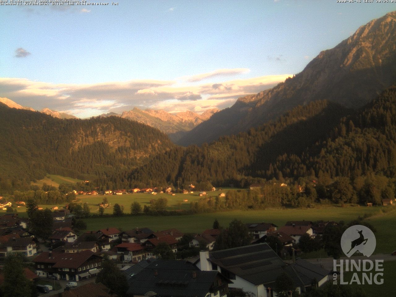 Archiv Foto Webcam Kirchturmblick Richtung Hintersteiner Tal