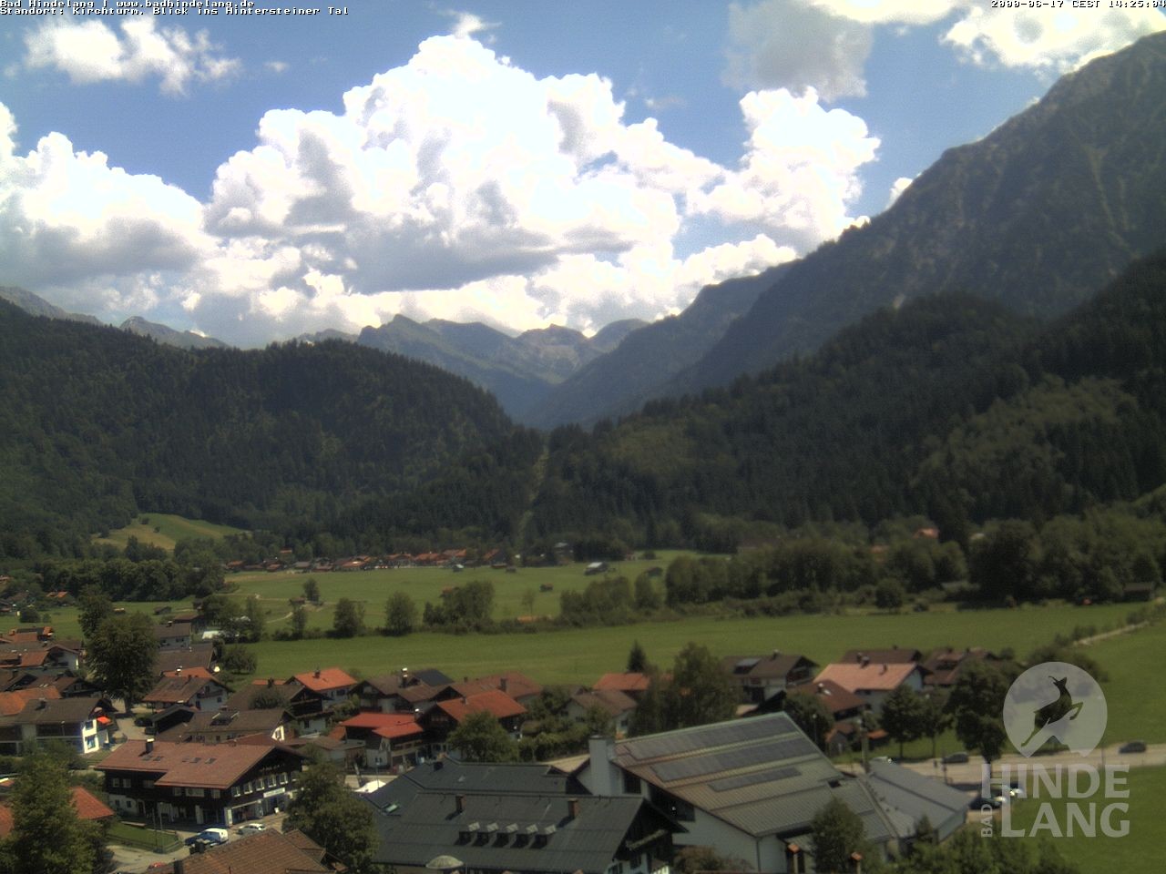 Archiv Foto Webcam Kirchturmblick Richtung Hintersteiner Tal