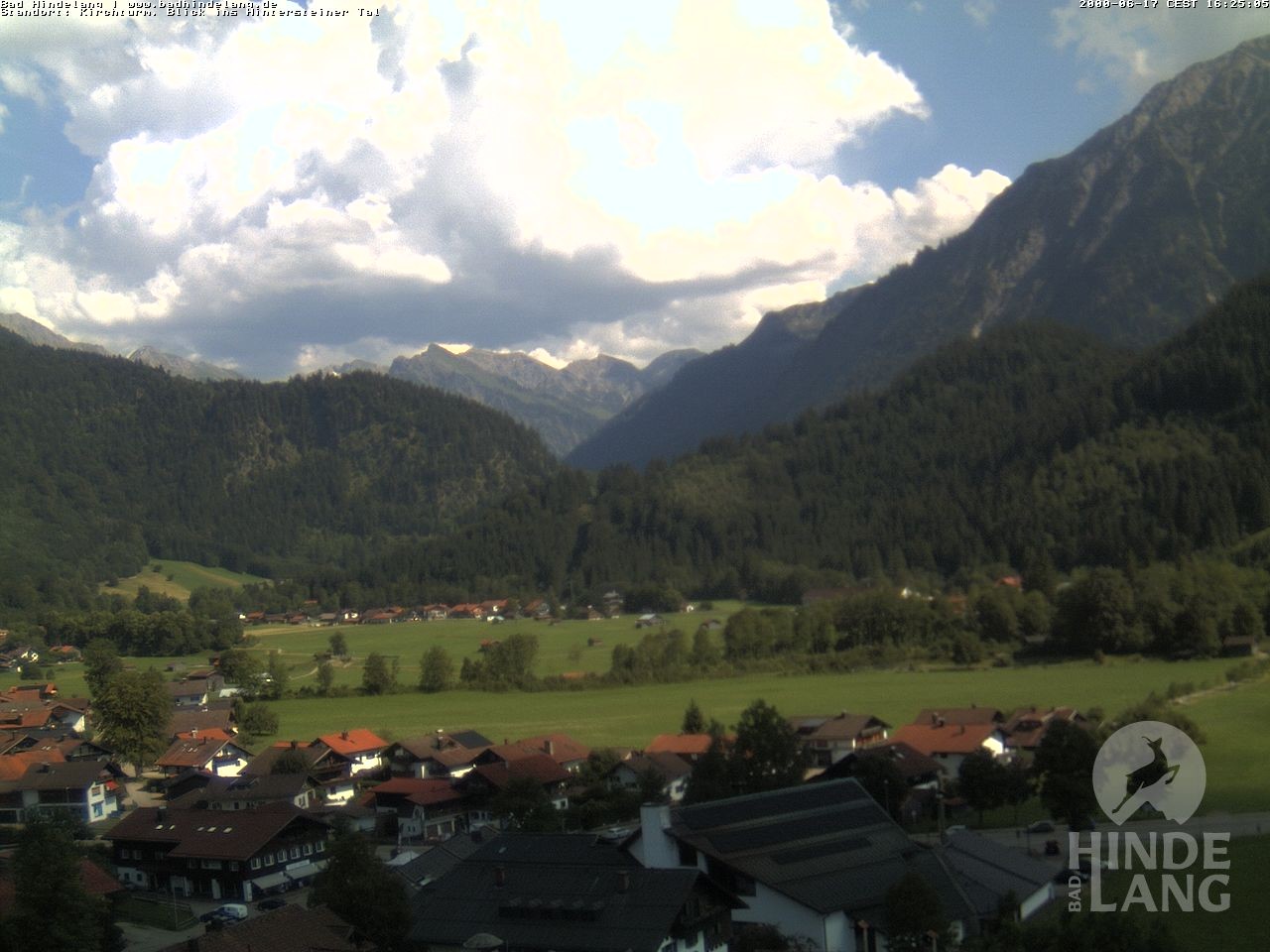 Archiv Foto Webcam Kirchturmblick Richtung Hintersteiner Tal