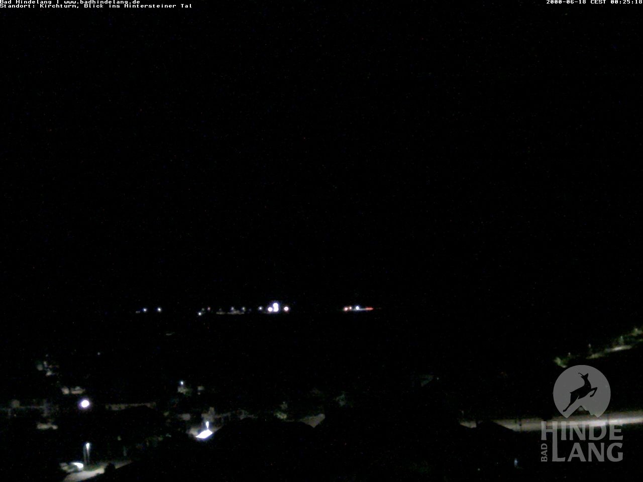 Archiv Foto Webcam Kirchturmblick Richtung Hintersteiner Tal
