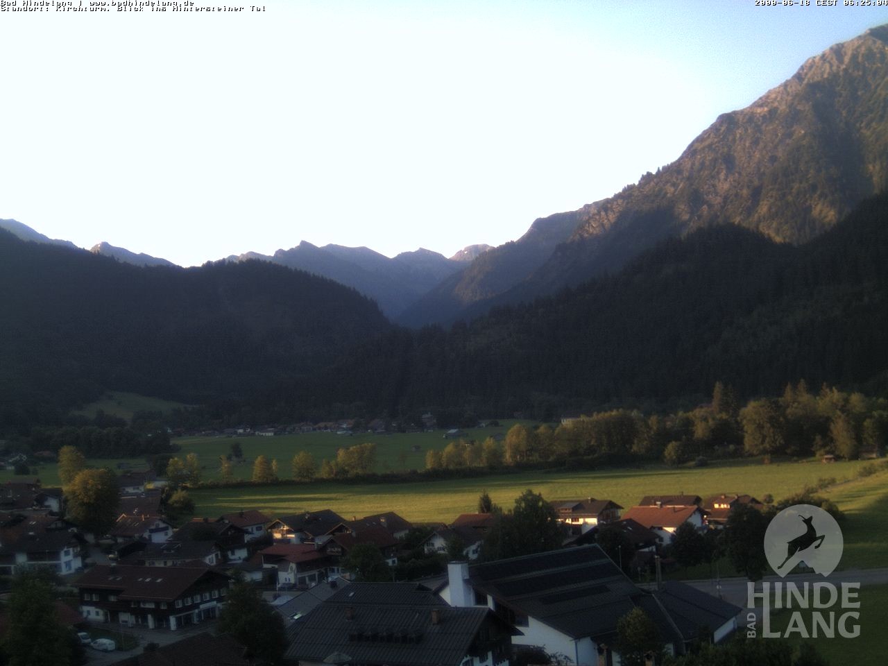 Archiv Foto Webcam Kirchturmblick Richtung Hintersteiner Tal