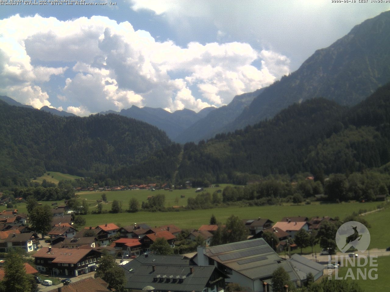 Archiv Foto Webcam Kirchturmblick Richtung Hintersteiner Tal