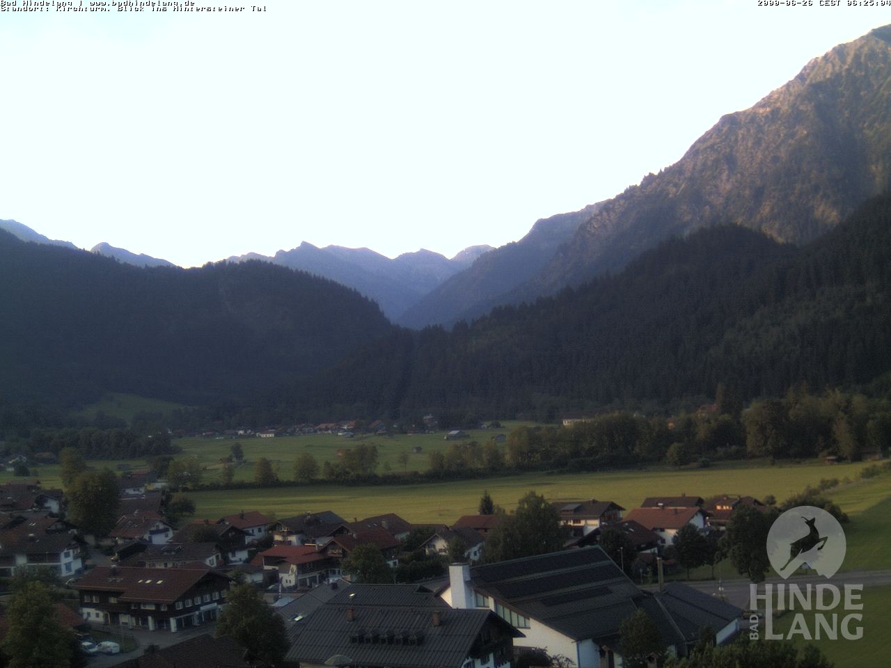 Archived image Webcam View of the church Bad Hindelang