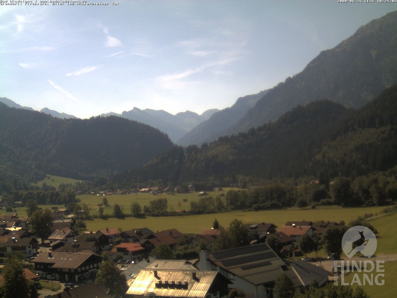 Archiv Foto Webcam Kirchturmblick Richtung Hintersteiner Tal
