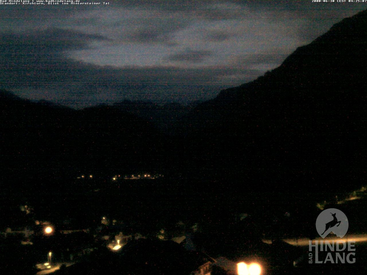 Archiv Foto Webcam Kirchturmblick Richtung Hintersteiner Tal