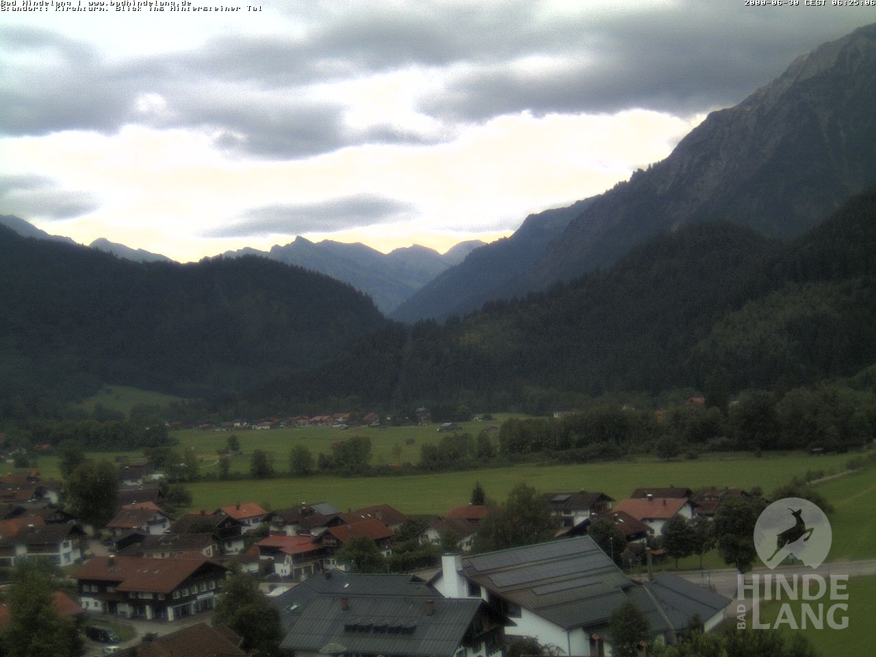 Archiv Foto Webcam Kirchturmblick Richtung Hintersteiner Tal