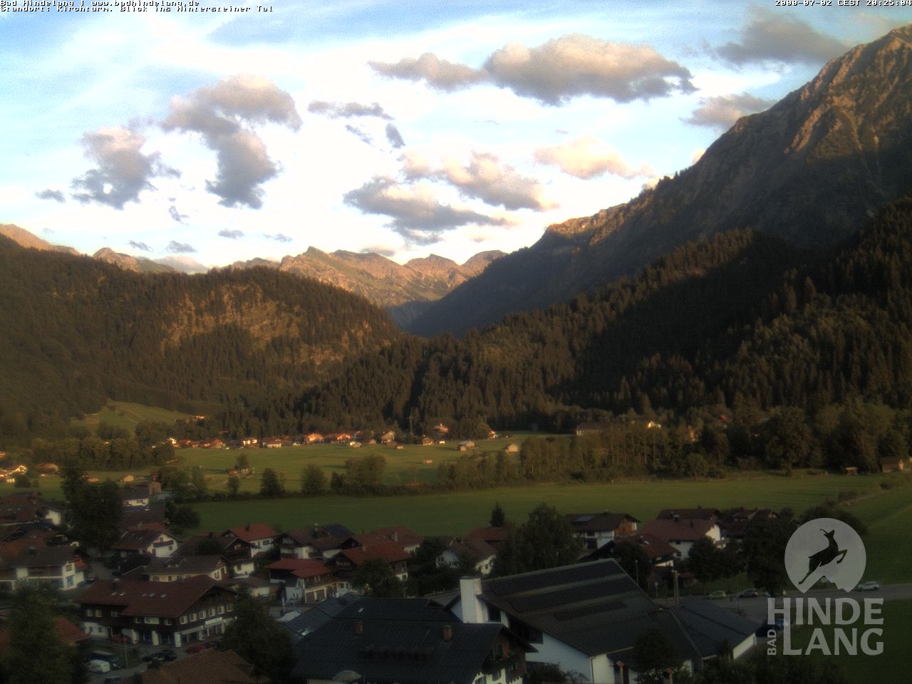 Archiv Foto Webcam Kirchturmblick Richtung Hintersteiner Tal