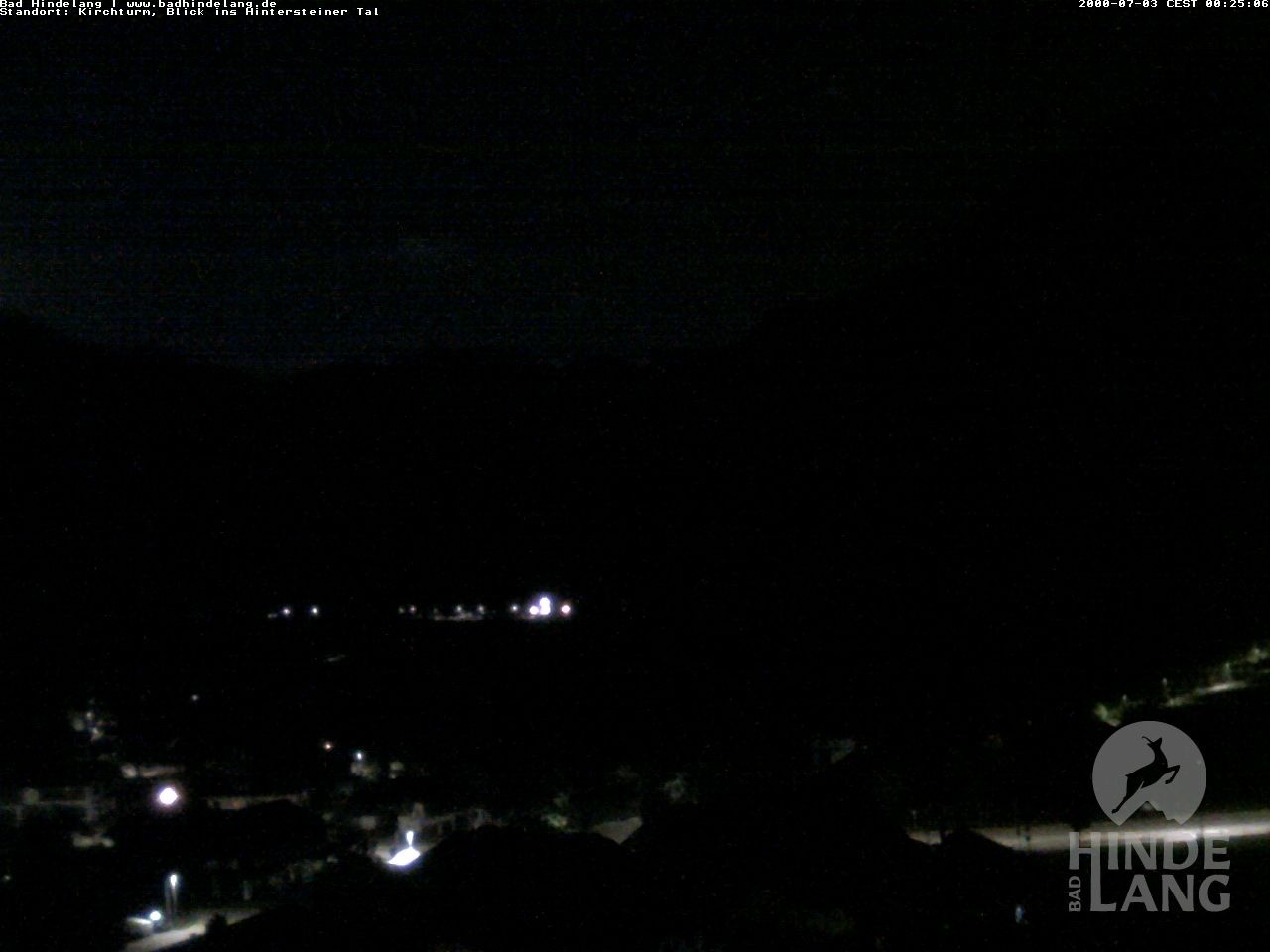 Archiv Foto Webcam Kirchturmblick Richtung Hintersteiner Tal