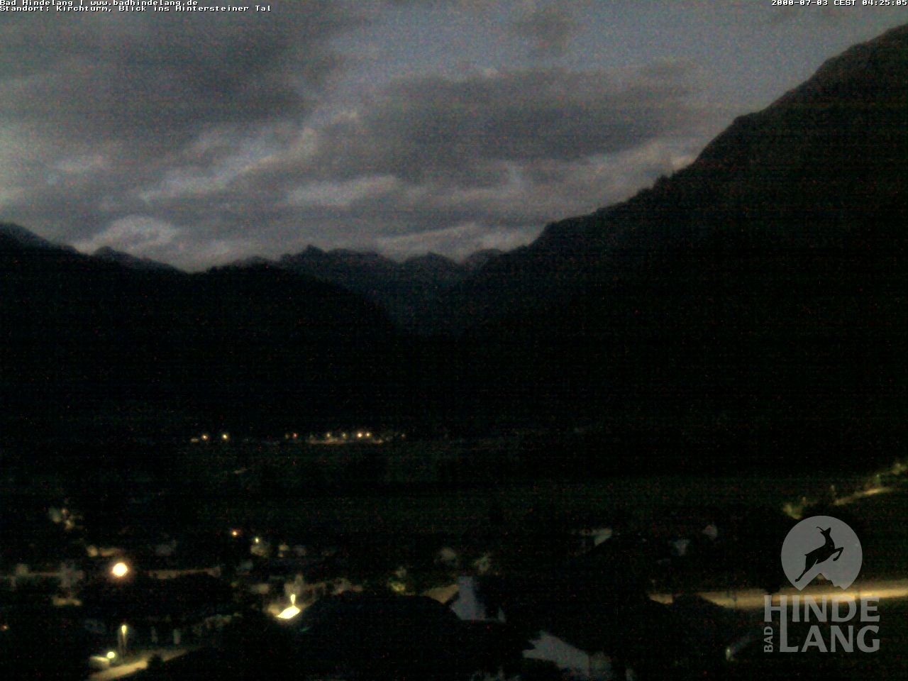 Archiv Foto Webcam Kirchturmblick Richtung Hintersteiner Tal