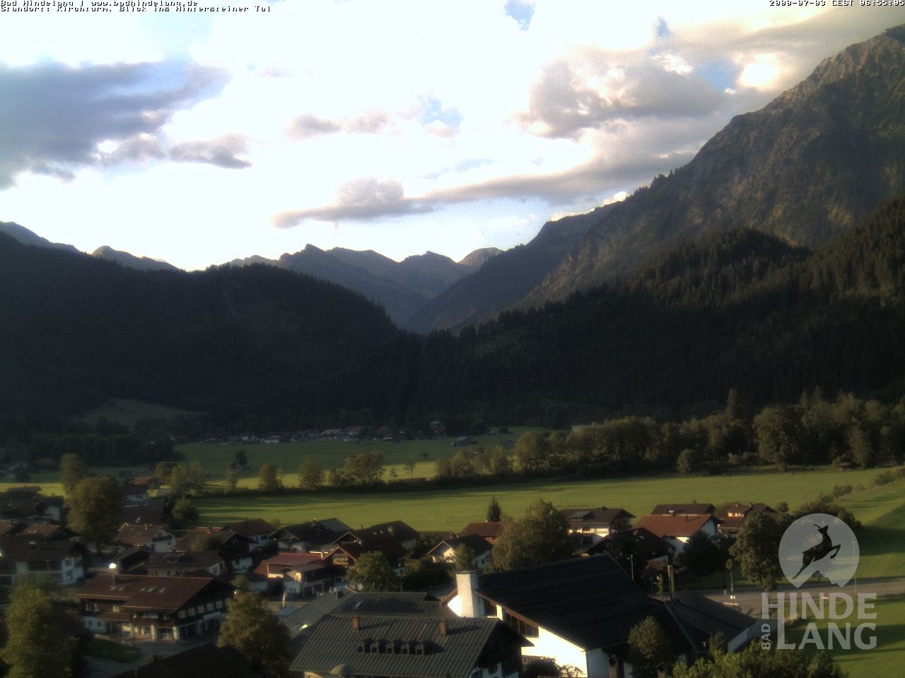 Archiv Foto Webcam Kirchturmblick Richtung Hintersteiner Tal