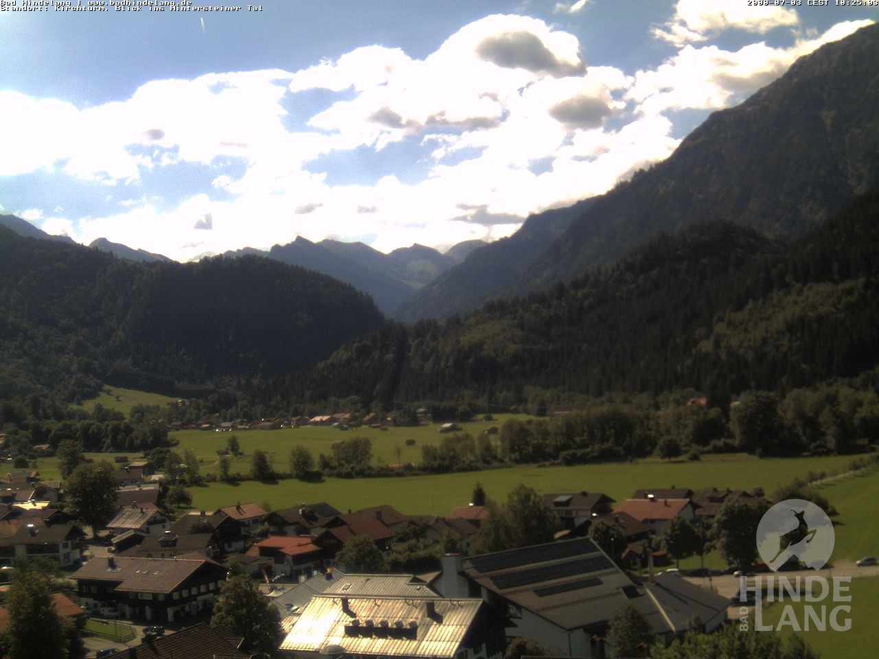 Archiv Foto Webcam Kirchturmblick Richtung Hintersteiner Tal
