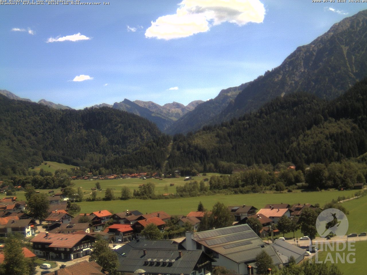 Archiv Foto Webcam Kirchturmblick Richtung Hintersteiner Tal