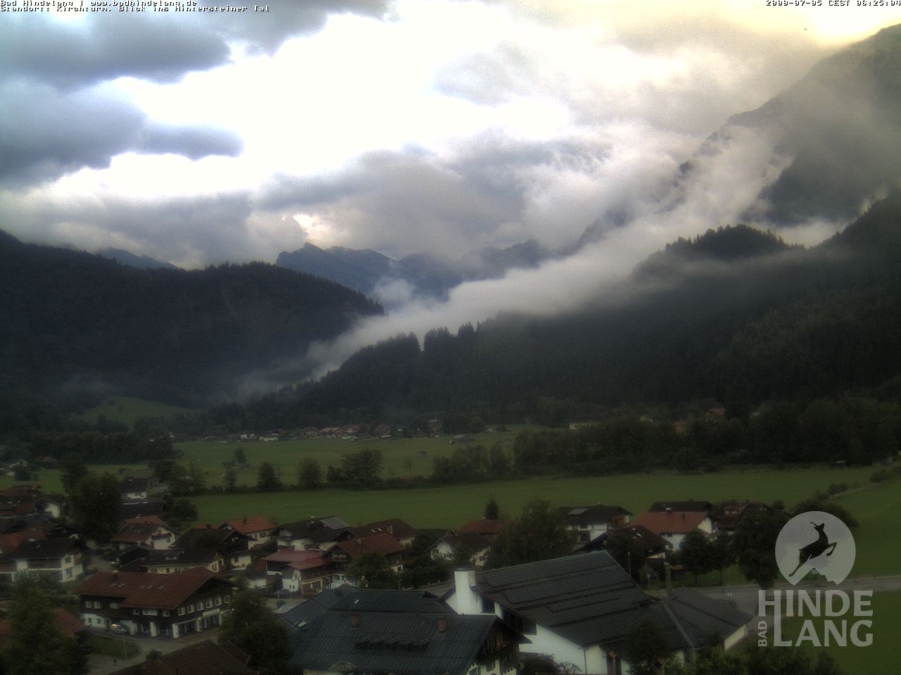 Archiv Foto Webcam Kirchturmblick Richtung Hintersteiner Tal