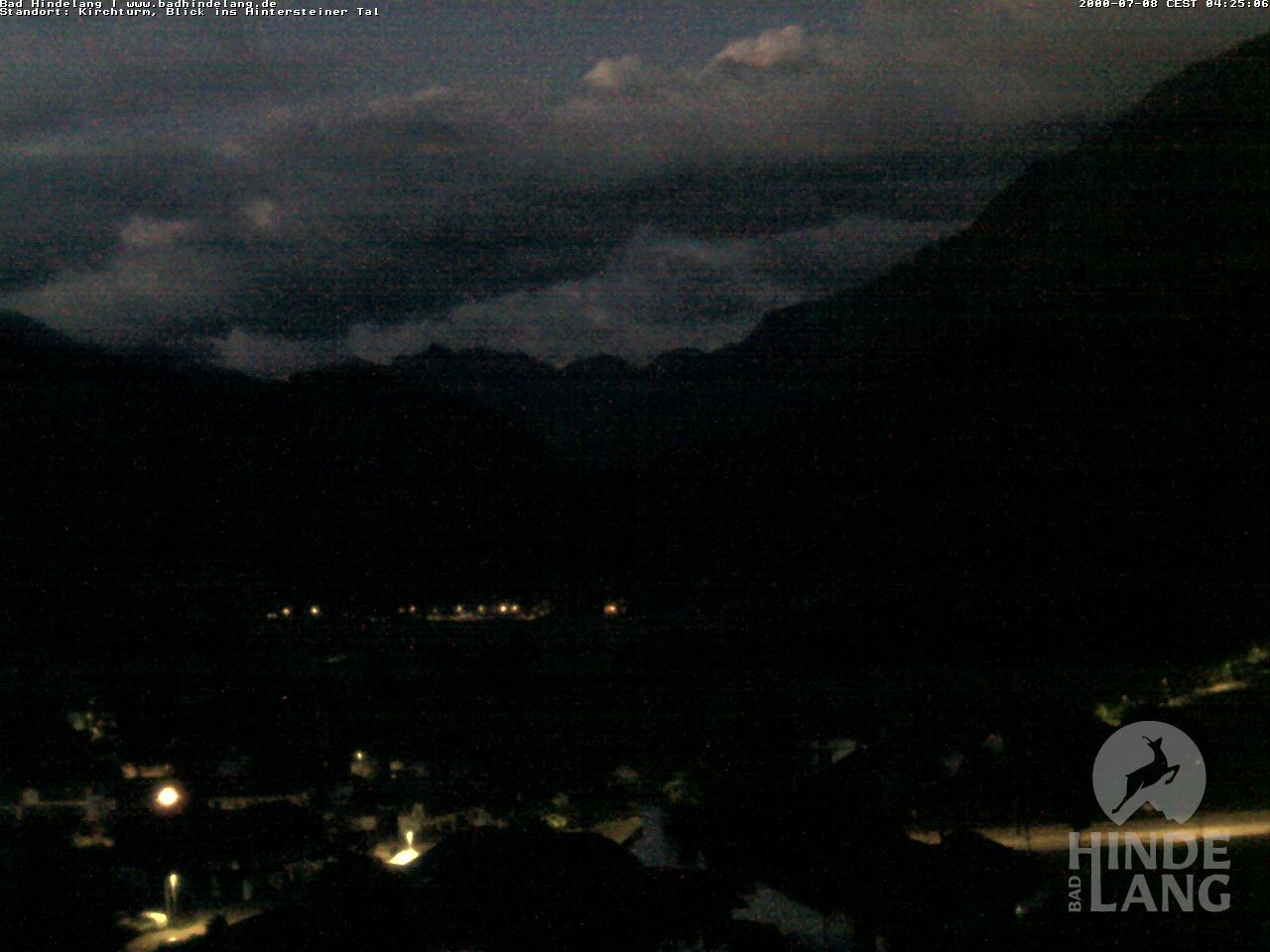 Archiv Foto Webcam Kirchturmblick Richtung Hintersteiner Tal