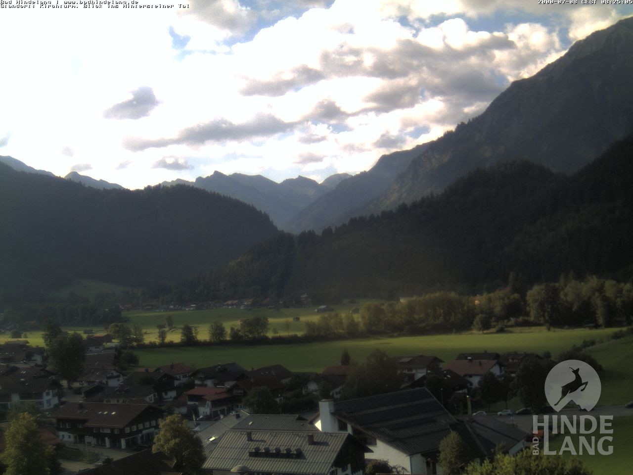 Archiv Foto Webcam Kirchturmblick Richtung Hintersteiner Tal