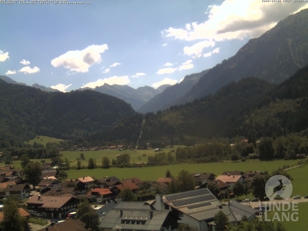 Archiv Foto Webcam Kirchturmblick Richtung Hintersteiner Tal