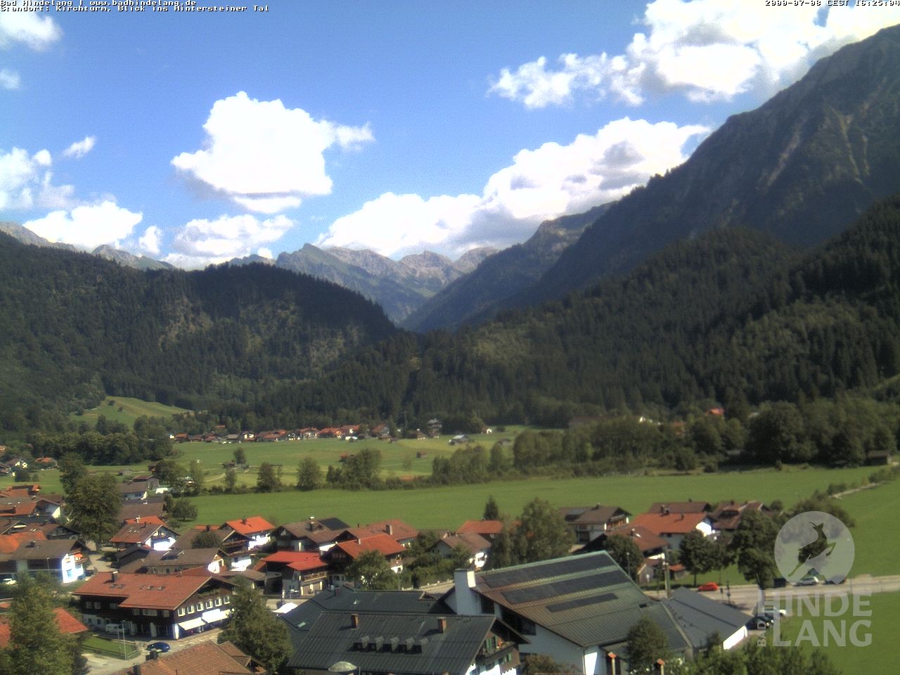 Archiv Foto Webcam Kirchturmblick Richtung Hintersteiner Tal