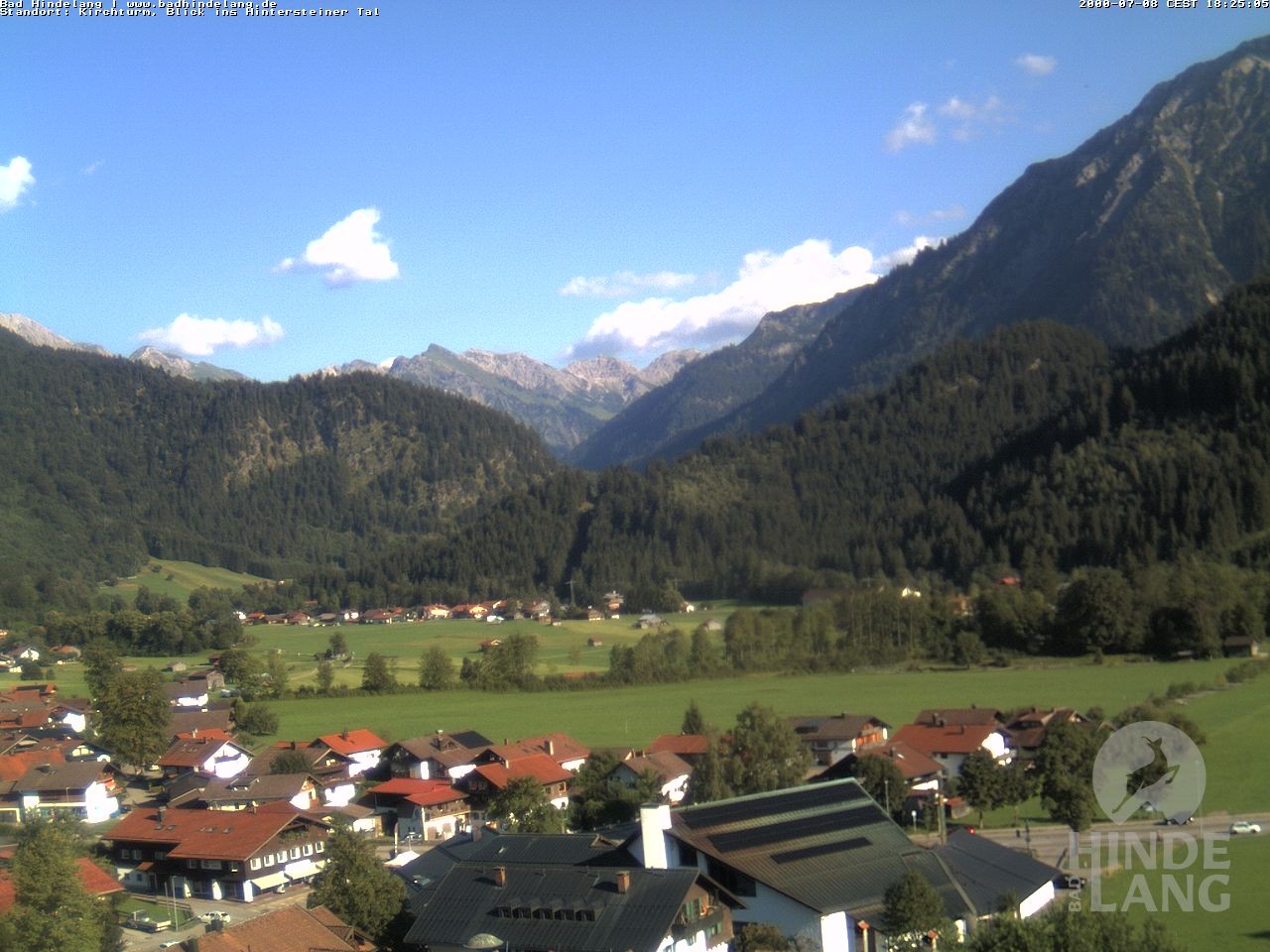 Archiv Foto Webcam Kirchturmblick Richtung Hintersteiner Tal
