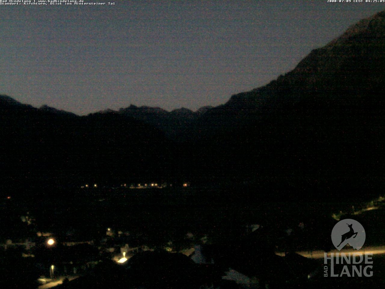 Archiv Foto Webcam Kirchturmblick Richtung Hintersteiner Tal