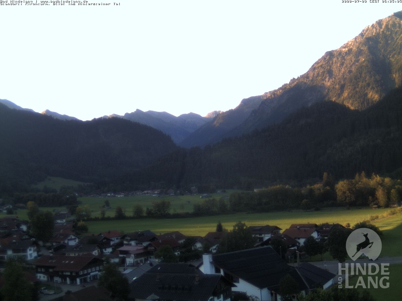 Archiv Foto Webcam Kirchturmblick Richtung Hintersteiner Tal